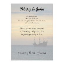 Casual Beach Wedding Personalized Invites
