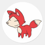 Casual Grinning Fox Stickers