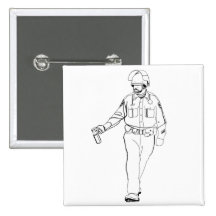 Casual Pepper Spray Cop Buttons