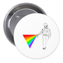 Casual Pepper Spray Cop Rainbow Pin