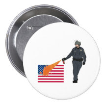 Casual Pepper Spray Cop with Flag in Colour Button