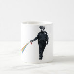 casually pepper spraying cop coffee mug