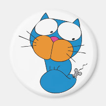 cat and mouse fridge magnets
