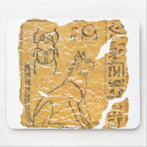 cat and scarab mouse pad