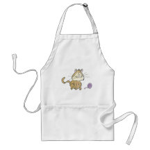 Cat and yarn Apron
