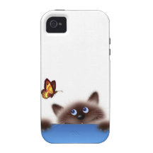 Cat & Butterfly iPhone 4/4S Cases