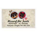 Cat dog emblem paw print homemade pet food chef business cards