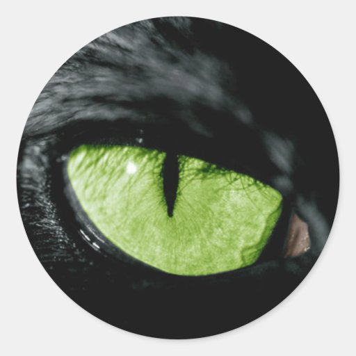 Cat eye round stickers
