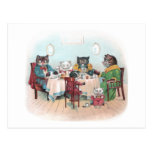 Cat Family Sits Down to Breakfast Post Cards