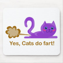 Cat fart - farting cat mousepad