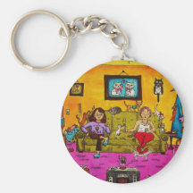 cat ladies key chains