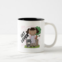 Cat Lover African American Girl Tshirts and Gifts Coffee Mug