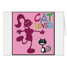 Cat Lover-pink design Card