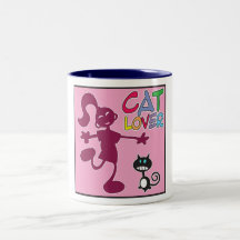 Cat Lover-pink design Coffee Mugs