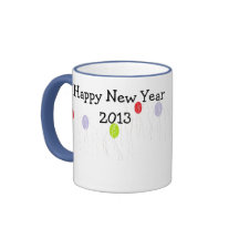 Cat on New Years Coffee Mug