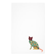 Cat Patchwork Pet Stationary Custom Stationery