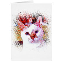 CAT PORTRAIT ANGEL GREETING CARDS