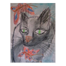 Cat postcard