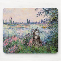 Cat (Tabby 2) - By the Seine Mouse Pads
