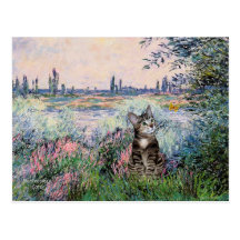 Cat (Tabby 2) - By the Seine Postcard