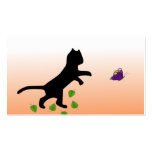Cat With Butterfly Business Card Templates