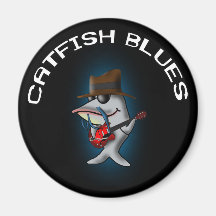 Catfish Blues Fridge Magnet