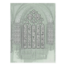 Cathedral Windows Postcard