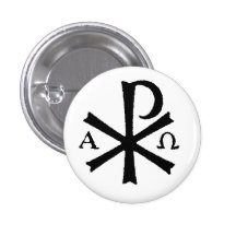 Catholic Chi Rho Button