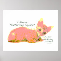 Cats for Nursing Students - Cat he Say Print