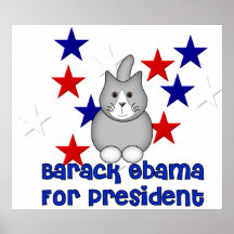 Cats For Obama Print