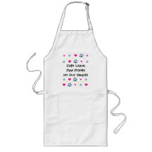 Cats Leave Paw Prints on Our Hearts Aprons