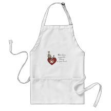 Cats Leave Pawprints On Your Heart Apron