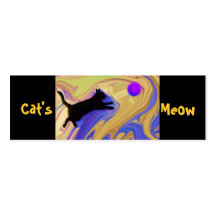 Cat's Meow bookmark Business Card Templates