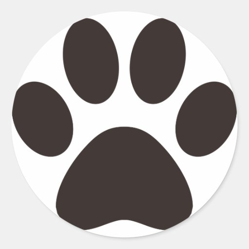CAT'S_PAW ROUND STICKERS