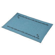 Cat's Polkadot Blue Placemat