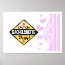 caution bachelorette party yellow warning sign fun posters