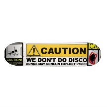 Caution board skate boards