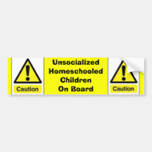 Caution: Homeschooled Children Bumper Sticker