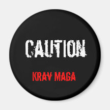 caution krav maga badge fridge magnet