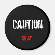 caution silat badge magnet