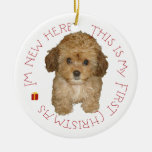 Cavachon Puppy First Christmas Christmas Ornaments
