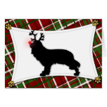 Cavalier King Charles Reindeer Christmas Card