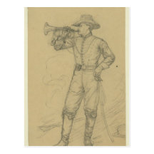 Cavalry Bugler Post Cards
