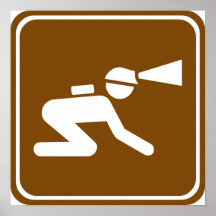 Caving Highway Sign Print