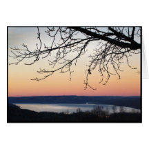 Cayuga Lake at Sunset Greeting Card