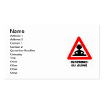 cbdf97 warning djs zone music party entertainment business card