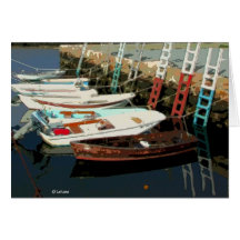 Cclorful Prams at Low Tide, Blank Card