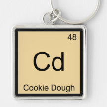 Cd - Cookie Dough Chemistry Element Symbol T-Shirt Keychain