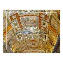 Ceiling in The Gallery of Maps, Vatican Museums Post Cards