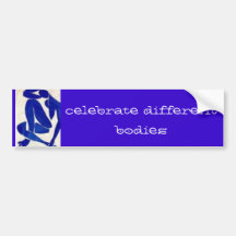celebrate different bodies bumper sticker